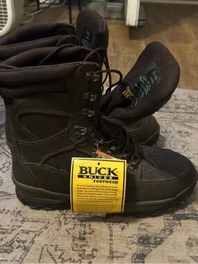 Men's Brown Tactical Work Boots Buck Knives